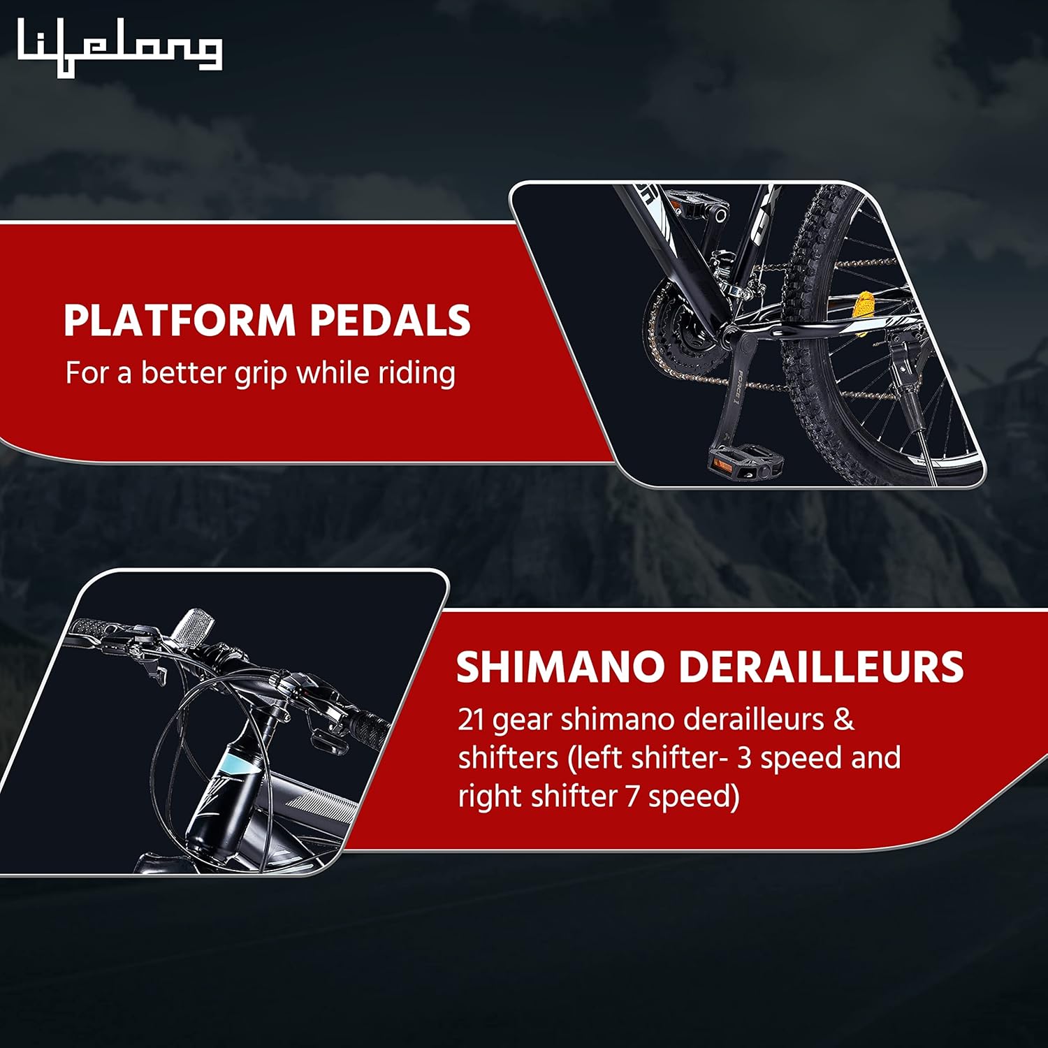 Lifelong GX21 Electric Cycle – 27.5T E-Bike with 21-Speed Gear, Dual Disc Brakes & Long Range Ride