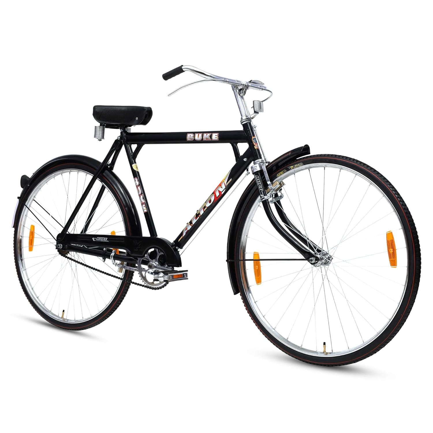 BUKE Alton 28T Electric Cycle | 22” Steel Frame, Dual Disc Brakes & Long-Range Battery E Bike for Men