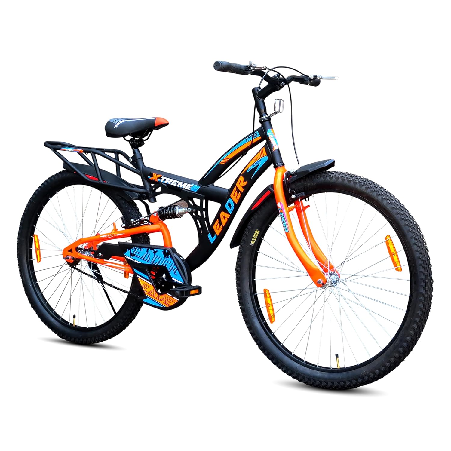 Leader Xtreme 26T Electric Cycle for Men – Rear Suspension, 26″ Wheels & Dual Brakes | Affordable E-Bike for Daily Commutes