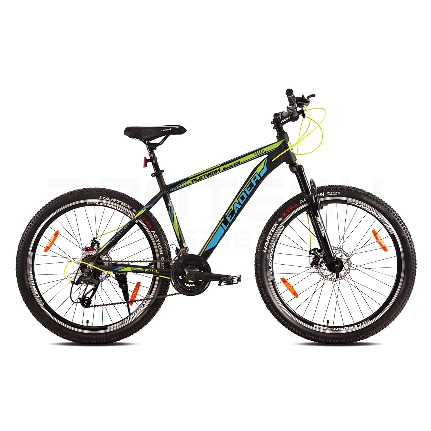 Leader Platinum 27.5T Electric Cycle | Affordable E-Bike with 21-Speed Gears & Dual Disc Brakes