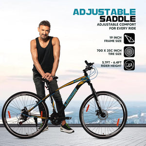 Leader 700C 21-Speed Electric Cycle – Affordable E-Bike for Eco-Friendly Commutes