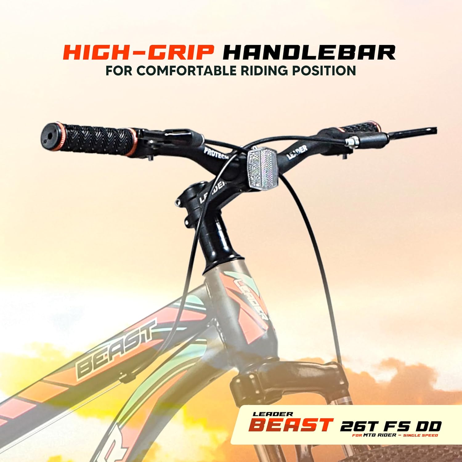 Leader Beast 26x4.00 Fat Tire Electric Cycle – Dual Disc Brakes, Front Suspension & Powerful Ride