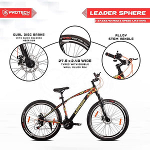 Leader Sphere 27.5T Electric Cycle | Long-Range Eco-Friendly E-Bike for Adults