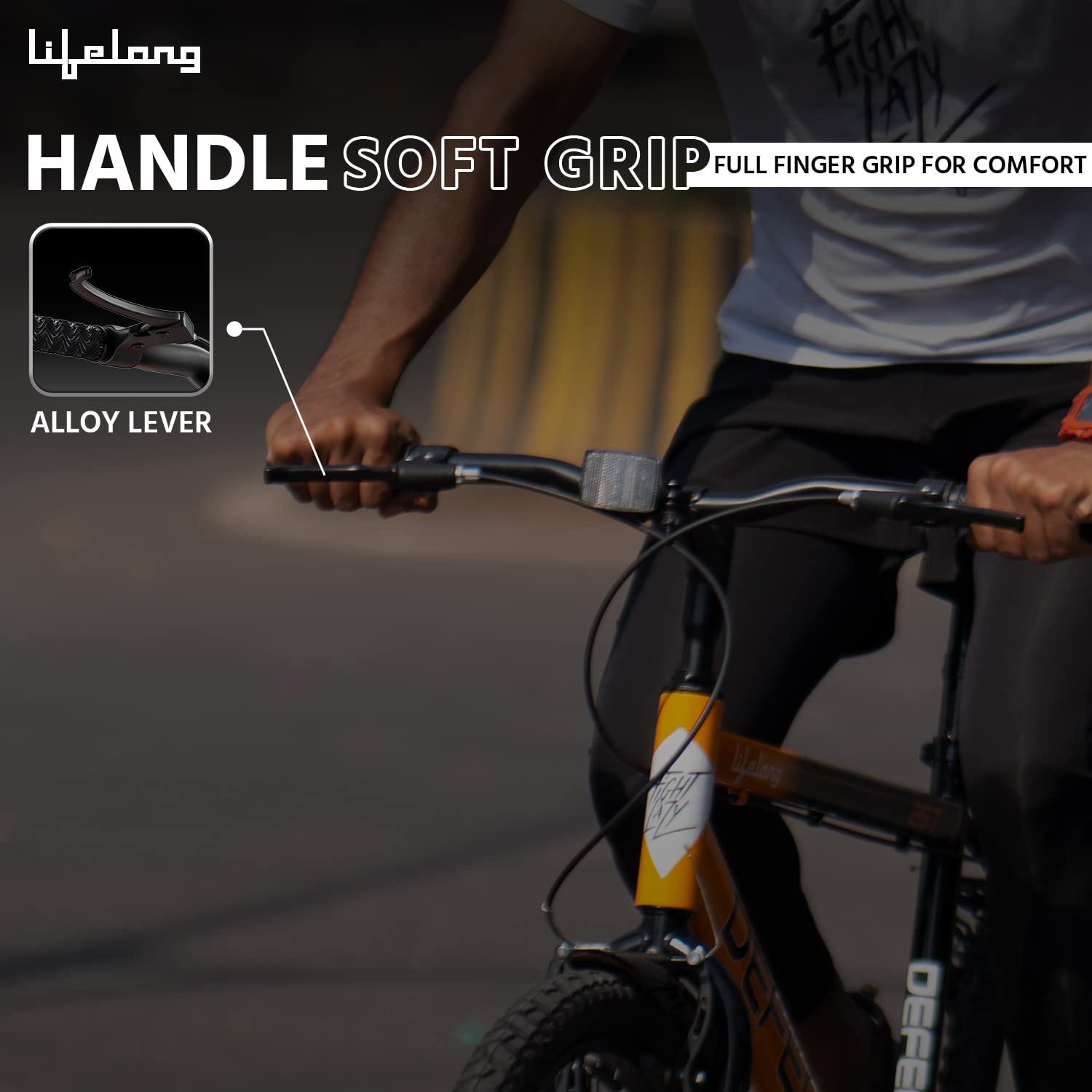 Lifelong 26T Electric Cycle for Adults | Affordable E-Bike with MTB Tyres & Steel Frame