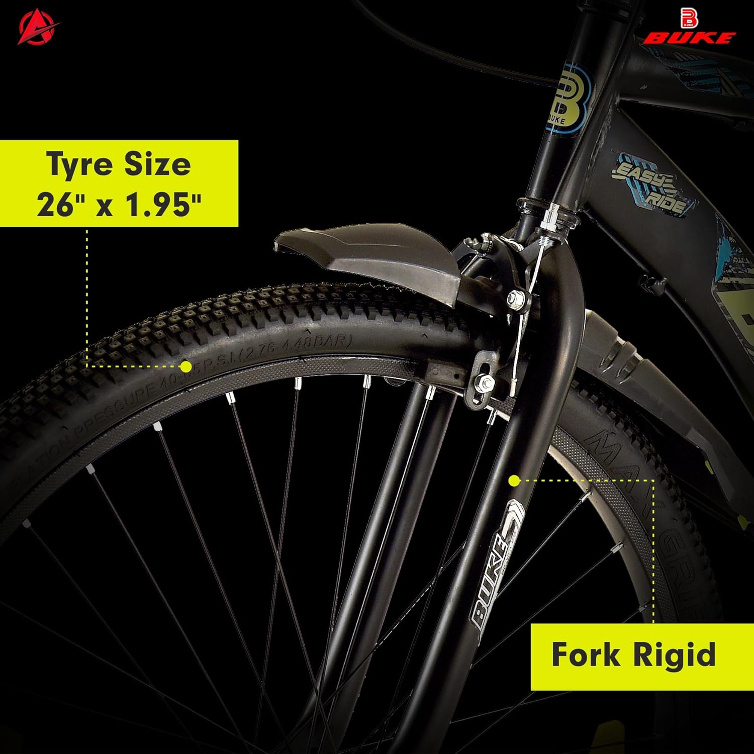 Avon Buke Draco 26T Electric Cycle | Affordable E-Bike for Men with 26″ Wheels & Steel Frame