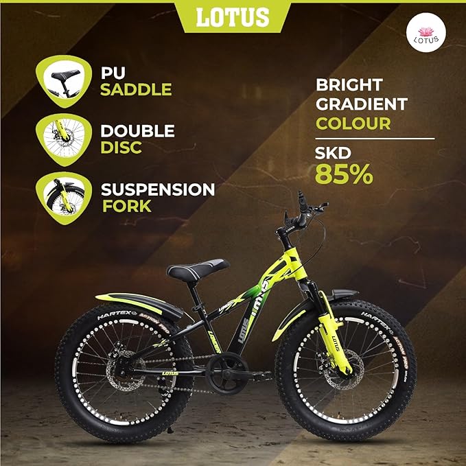 Lotus Lander Freeride 20-Inch Kids Cycle – Affordable, Stylish & Safe Bicycle for Children