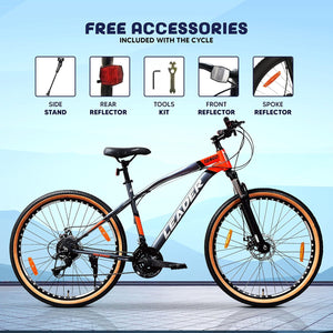 Leader Tango 26T Gear Bicycle for Men | 7-Speed MTB with Disc Brakes & Suspension