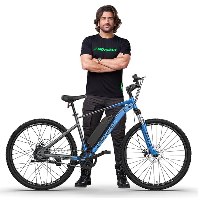 E MOTORAD X1 Electric Mountain Bike – 27.5″ Wheels, 250W Motor & 40km Range | Eco-Friendly Commuter E-Bike