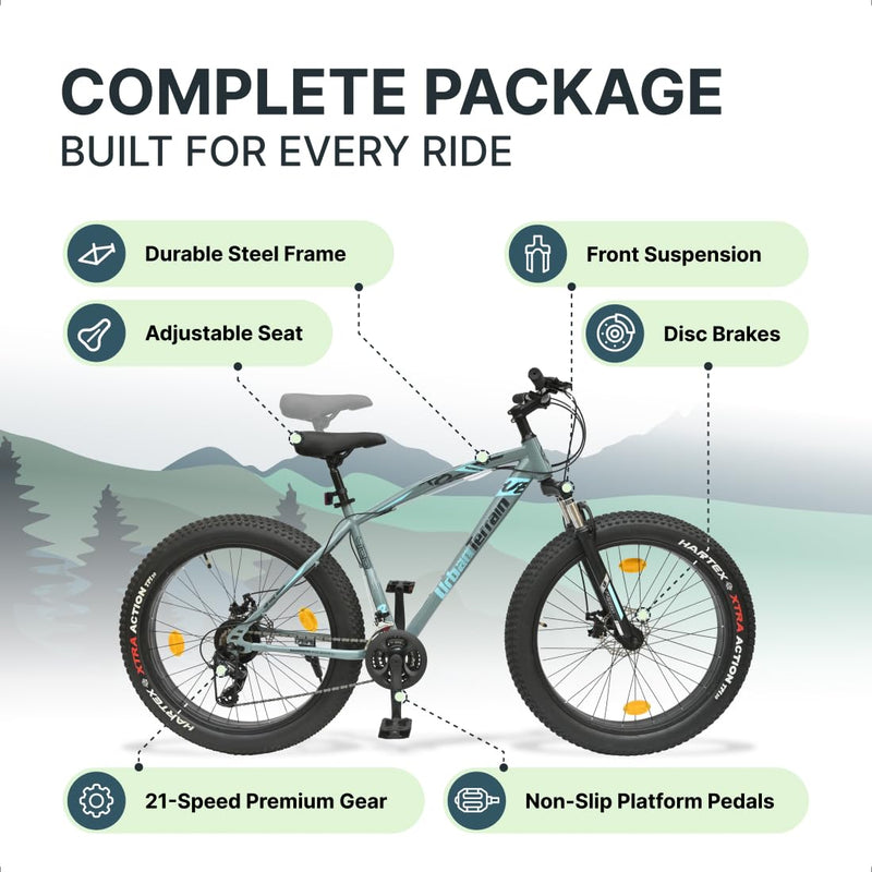 ⚡ Urban Terrain Rogue 26T Electric Cycle – 21-Speed Mountain E-Bike with Long Range & Disc Brakes