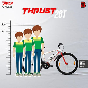 Avon Buke Thrust 26T Electric Cycle | Affordable E-Bike with 26” MTB Tyres & Steel Frame