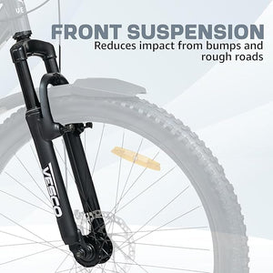VESCO Drift 26T Electric Cycle – 7-Speed Mountain E-Bike with Dual Disc Brakes & Suspension