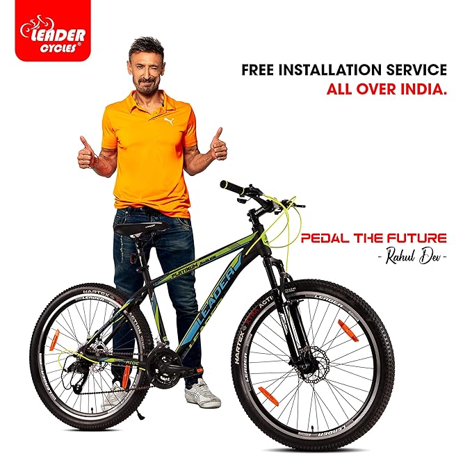 Leader Platinum 27.5T Electric Cycle | Affordable E-Bike with 21-Speed Gears & Dual Disc Brakes