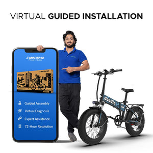 EMotorad Doodle Pro Foldable Fat Tire Electric Bike – 250W Motor, 75KM Range, Dual Disc Brakes