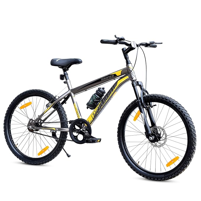 Leader Beast 24T Electric Cycle – 7-Speed E-Bike with Disc Brakes & Front Suspension for Teens & Adults
