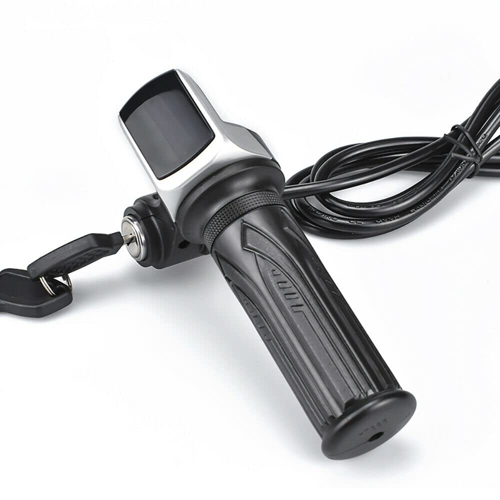 xcluma 48V Electric Bike Throttle with LCD Display & Key Lock – Universal E-Bike Accessory