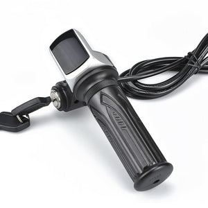 xcluma 48V Electric Bike Throttle with LCD Display & Key Lock – Universal E-Bike Accessory