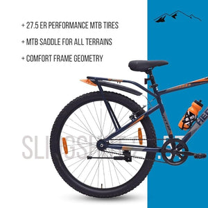 Hero Slingshot 27.5T Mountain Bicycle for Men | Strong Carbon Steel Frame, 18-Inch Gearless Cycle