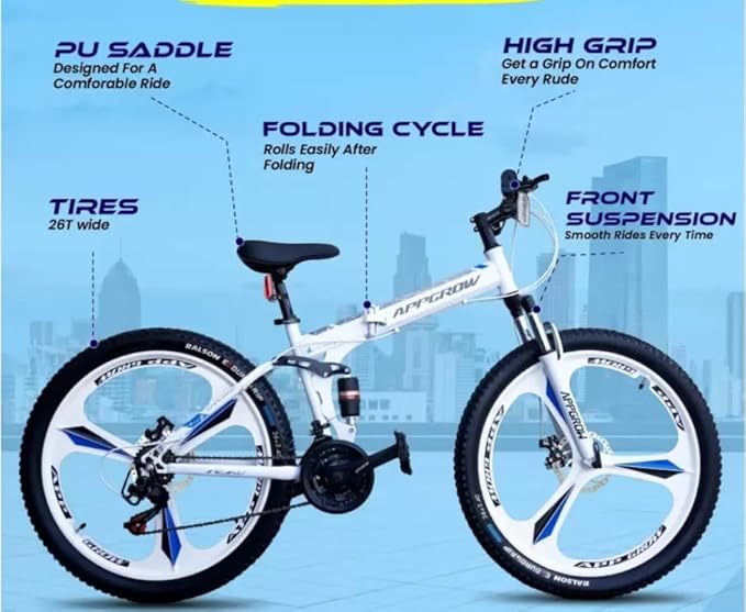 Appgrow 26T Foldable Electric Cycle – Affordable E-Bike for Students & Commuters