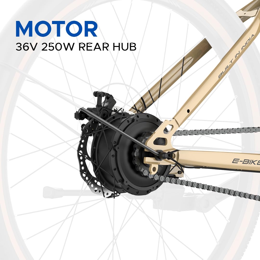 EMotorad ST-X City Electric Cycle | Step-Through E-Bike with Removable Battery & LCD Display