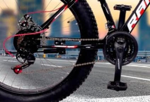 Rapid 26″ Fat Tyre Mountain Bike – Rugged MTB with Dual Disc Brakes & Multi-Speed Gears