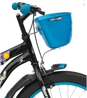 Arche 20″ Kids Bicycle – Space-Themed Black & Blue Bike with Training Wheels & Basket