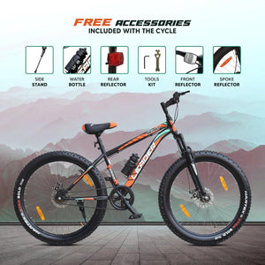 Leader Beast 26″ Fat Bike | Hybrid Mountain Cycle with Dual Disc Brakes & Suspension