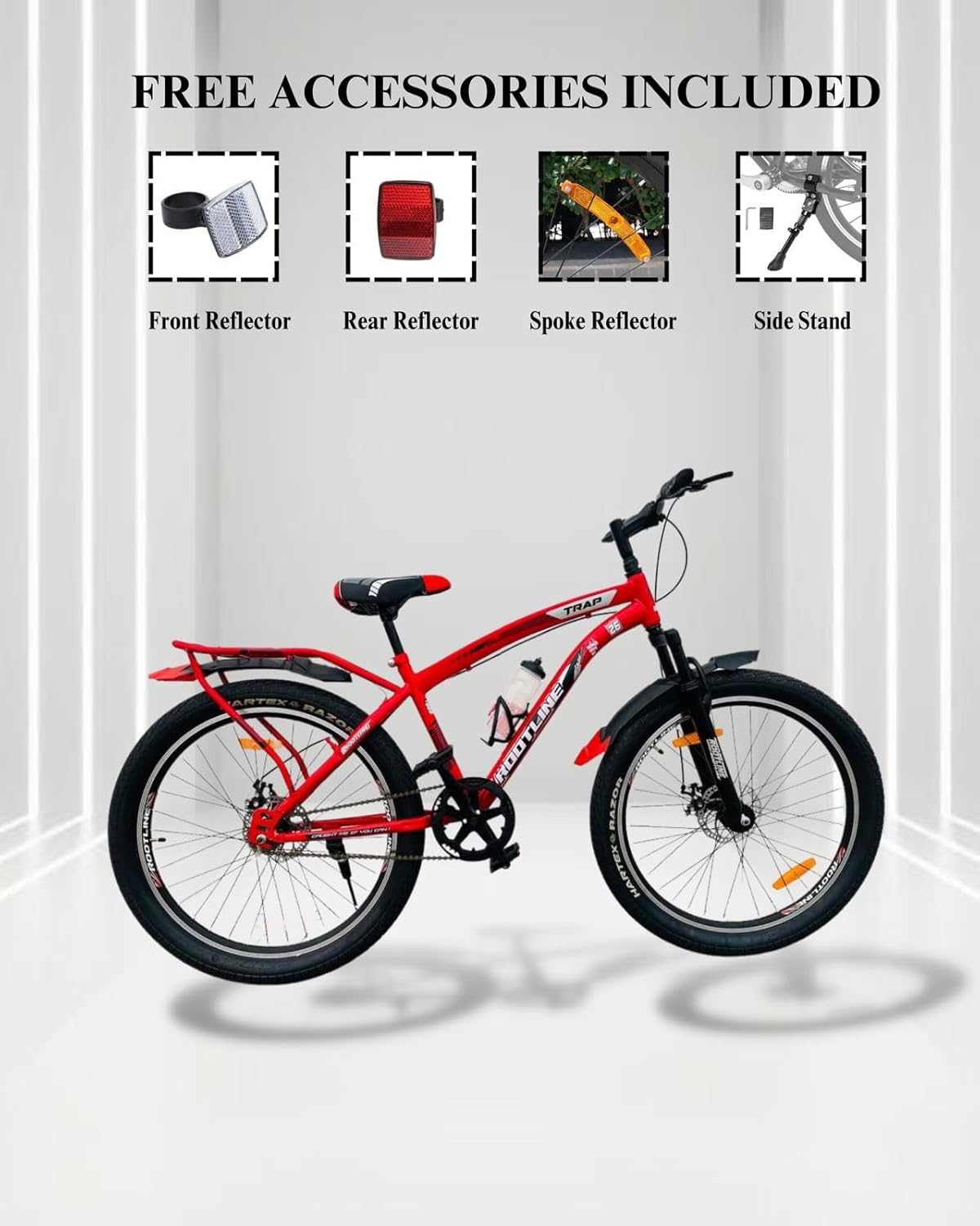 Rootline Trap7020 24T Electric Cycle – 24″ E-Bike with Dual Disc Brakes & Front Suspension