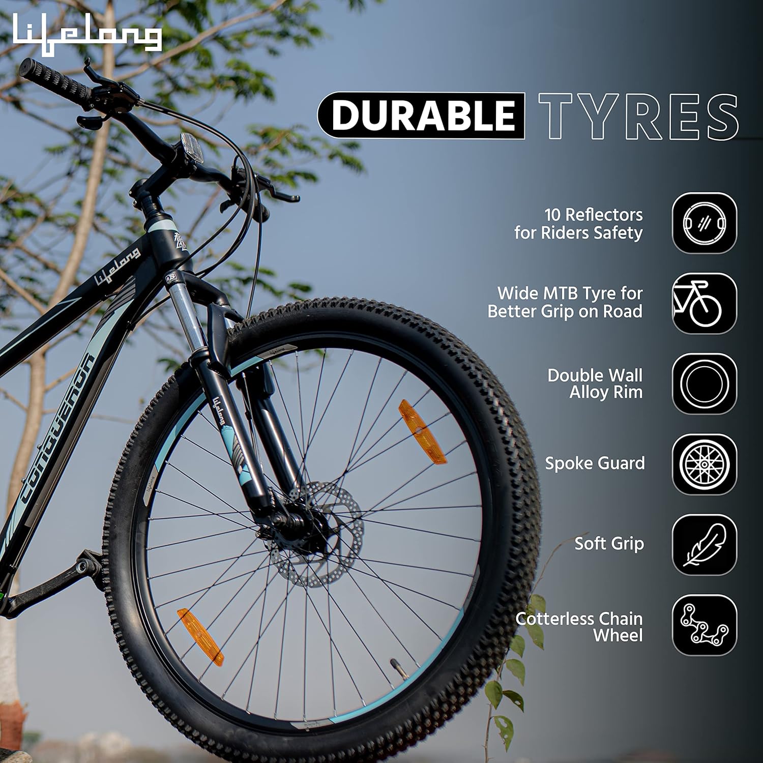 Lifelong GX21 Electric Cycle – 27.5T E-Bike with 21-Speed Gear, Dual Disc Brakes & Long Range Ride