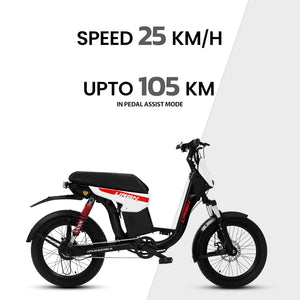 Motovolt URBN Electric Cycle | 120 km Range Long-Lasting E-Bike with Pedal Assist