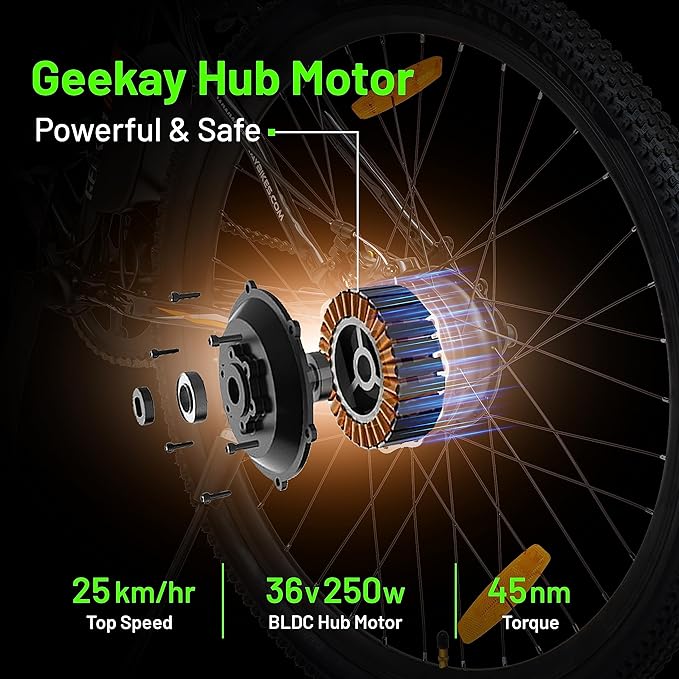 Geekay Hashtag 26T Electric Cycle – Affordable Indian E-Bike with 40KM Range & Dual Disc Brakes