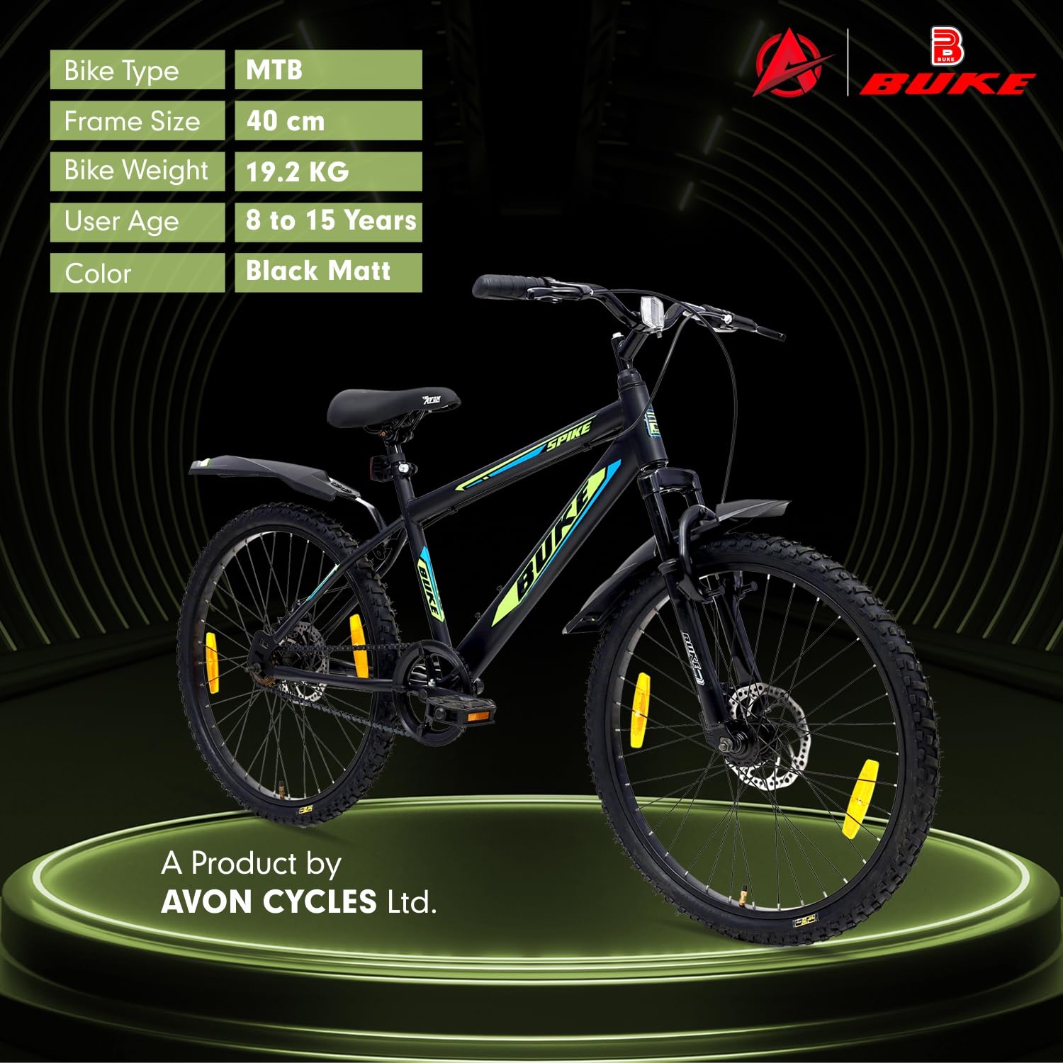 Avon Buke Spike Electric Cycle | 250W Motor | 36V Battery | Front Suspension | Affordable E Bike in India