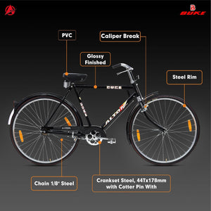 BUKE Alton 28T Electric Cycle | 22” Steel Frame, Dual Disc Brakes & Long-Range Battery E Bike for Men