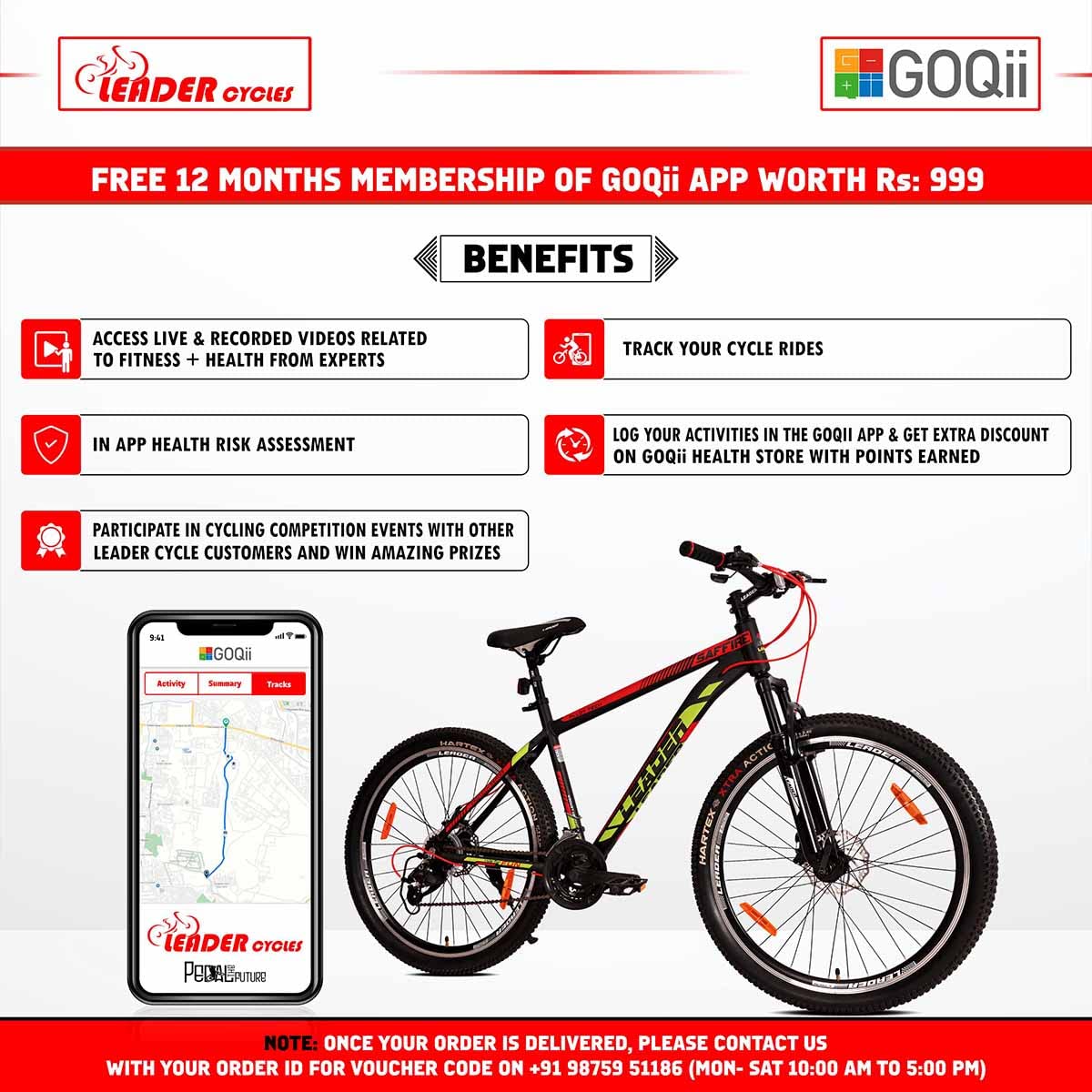 Leader Saffire 27.5T Electric Cycle | Affordable Mountain E-Bike with Dual Disc Brakes & Gears