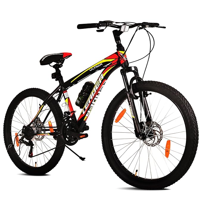 Leader Gladiator 26T 21-Speed Mountain Bike for Adults – Gear Cycle with Front Suspension & Disc Brakes | Affordable Alternative to Electric Bicycle for Men & Teens