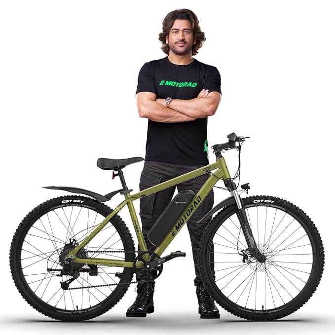E MOTORAD TRex+ Electric Cycle | 27.5” Alloy Frame | 250W Motor | 36V Battery | Best Affordable E Bike in India