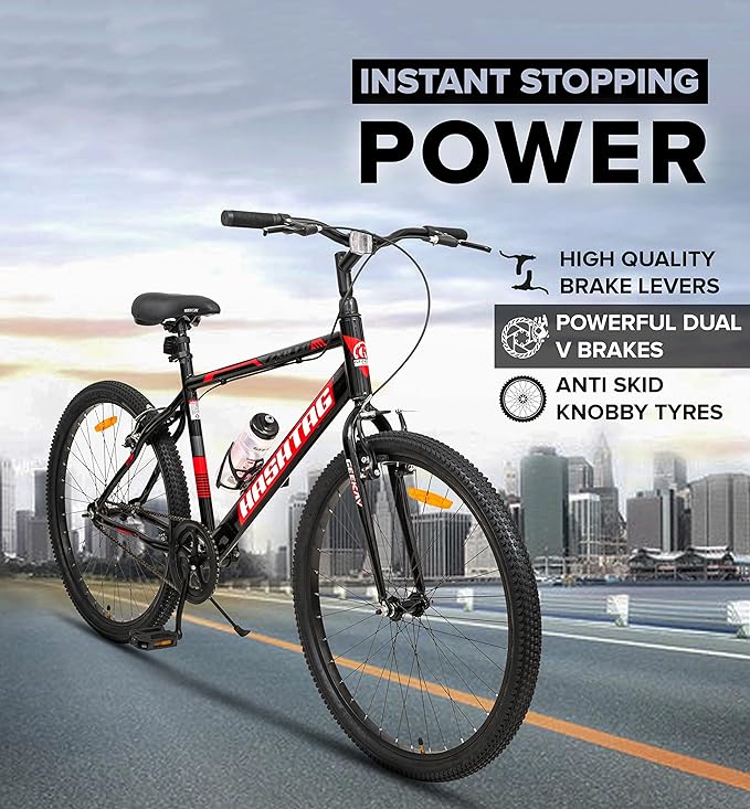 Geekay Hashtag ZXR 1.0 – 26” Electric Cycle for Adults | Lightweight Commuter E-Bike
