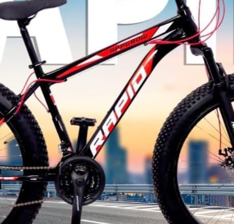 Rapid 26″ Fat Tyre Mountain Bike – Rugged MTB with Dual Disc Brakes & Multi-Speed Gears