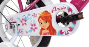 Annie 14-Inch Girls Bicycle – Pink & White Kids Cycle with Training Wheels & Basket