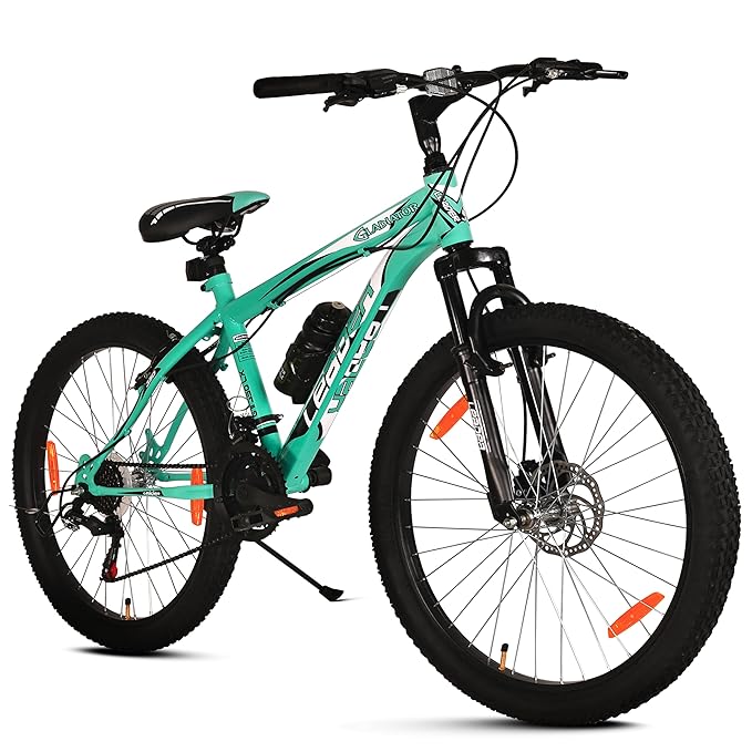 Leader Gladiator 26T 21-Speed Mountain Bike for Adults – Gear Cycle with Front Suspension & Disc Brakes | Affordable Alternative to Electric Bicycle for Men & Teens