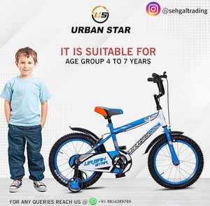 URBANSTAR 16T Kids BMX Cycle | 16-Inch Steel Frame Bicycle for Boys & Girls (4–7 Years)
