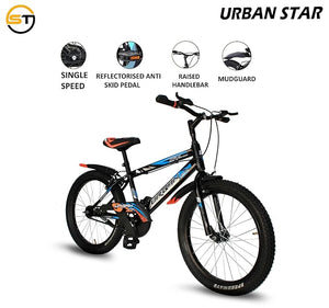 UrbanStar 20T BMX Kids Bike | 20-Inch Steel Frame Single-Speed Cycle for Boys & Girls