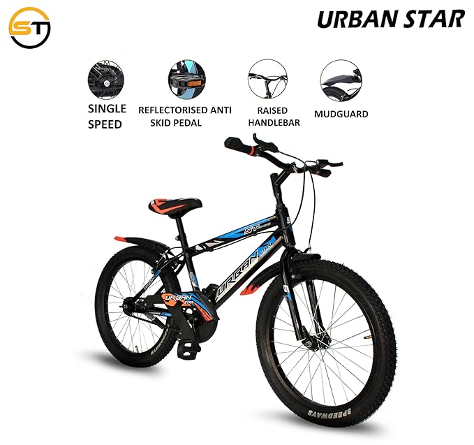 UrbanStar 20T BMX Kids Bike | 20-Inch Steel Frame Single-Speed Cycle for Boys & Girls