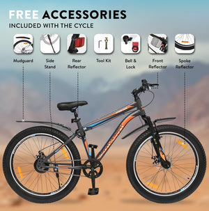 Urbana Terrain Bolt 26T Electric Cycle – Stylish E-Bike with 250W Motor, Suspension & Disc Brakes