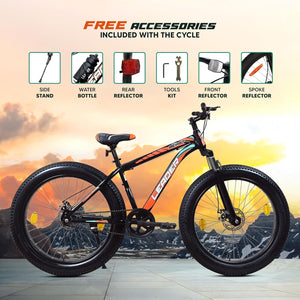 Leader Beast 26x4.00 Fat Tire Electric Cycle – Dual Disc Brakes, Front Suspension & Powerful Ride