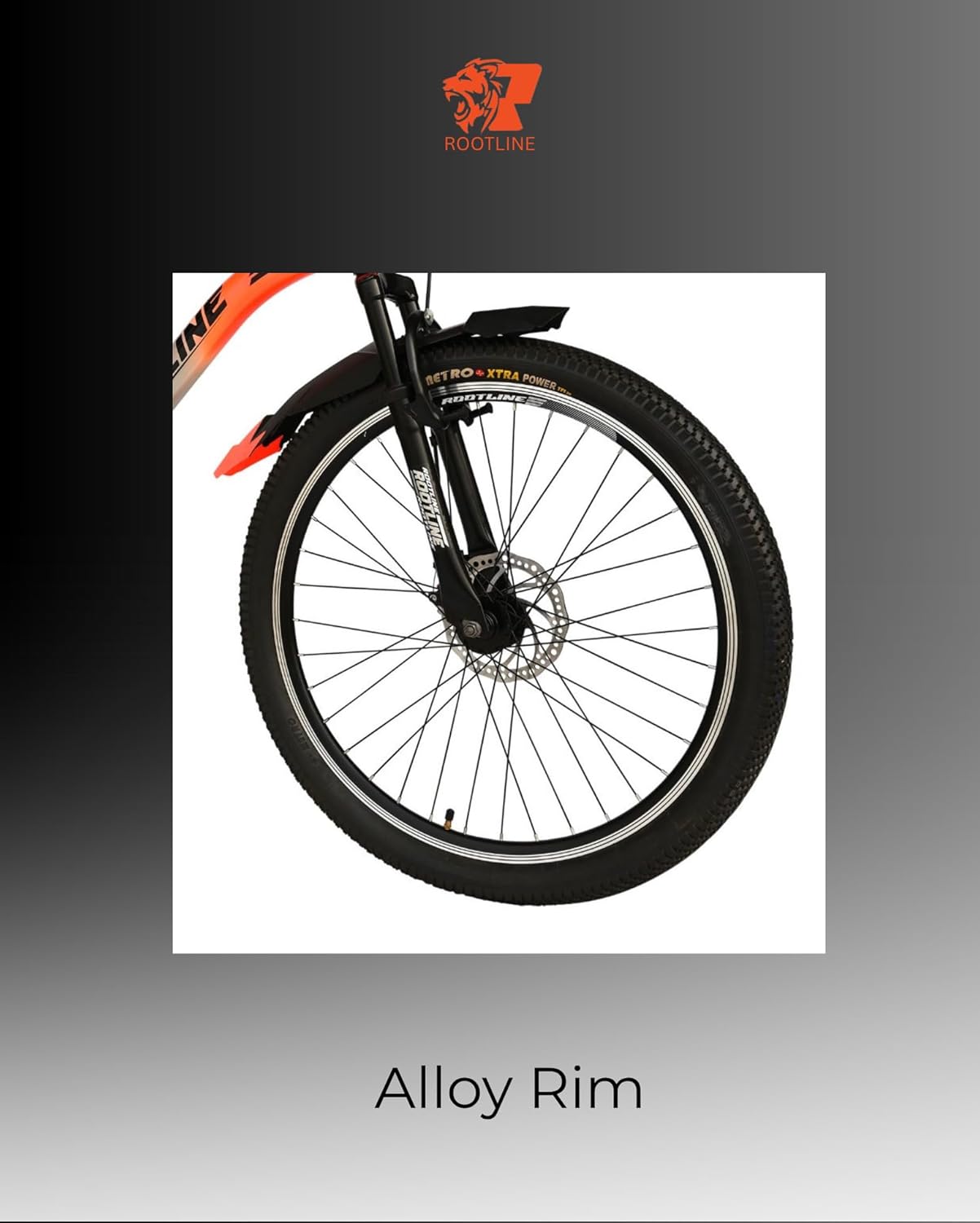 ROOTLINE Beat IBC 26T Electric Cycle | 26-Inch Mountain E-Bike with Front Suspension & Dual Disc Brakes