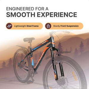 Urbana Terrain Bolt 26T Electric Cycle – Stylish E-Bike with 250W Motor, Suspension & Disc Brakes