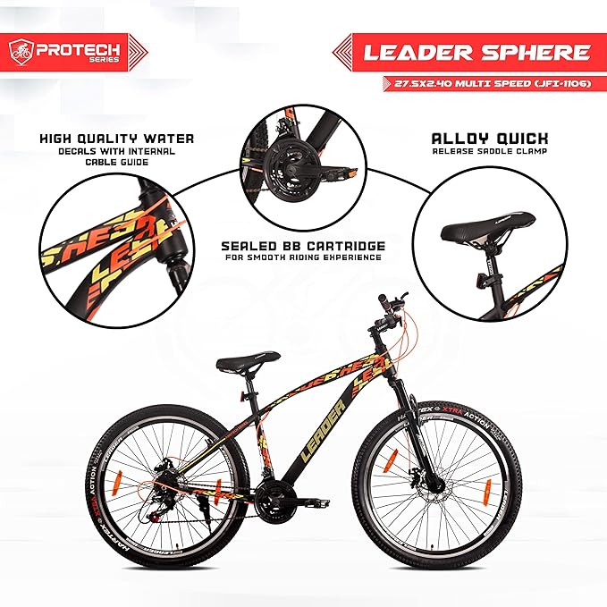 Leader Sphere 27.5T Electric Cycle | Long-Range Eco-Friendly E-Bike for Adults