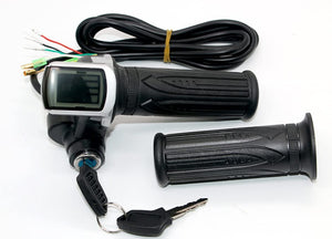 xcluma 48V Electric Bike Throttle with LCD Display & Key Lock – Universal E-Bike Accessory