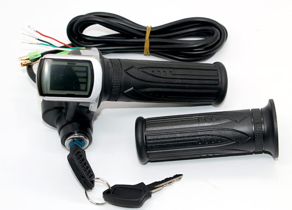 xcluma 48V Electric Bike Throttle with LCD Display & Key Lock – Universal E-Bike Accessory